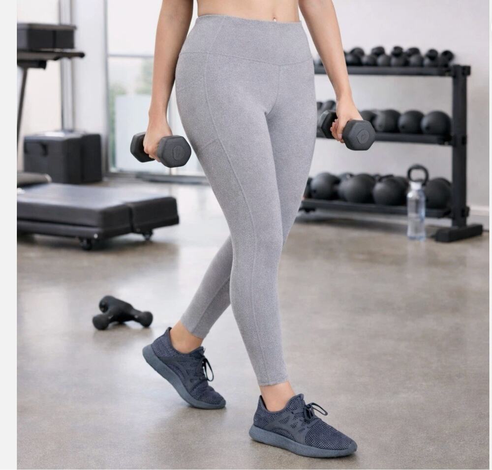 All In Motion High Rise Leggings XS Gray Sculpt Athletic Gym Workout NWT Minimal